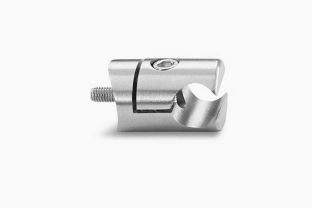 Profile bracket LR 18 for tube 42,4 mm, Stainless steel