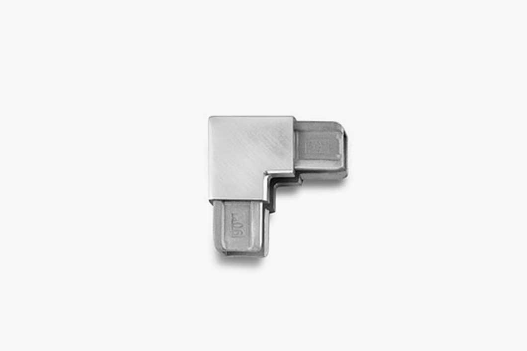 Corner connector LE 12x18, Stainless steel