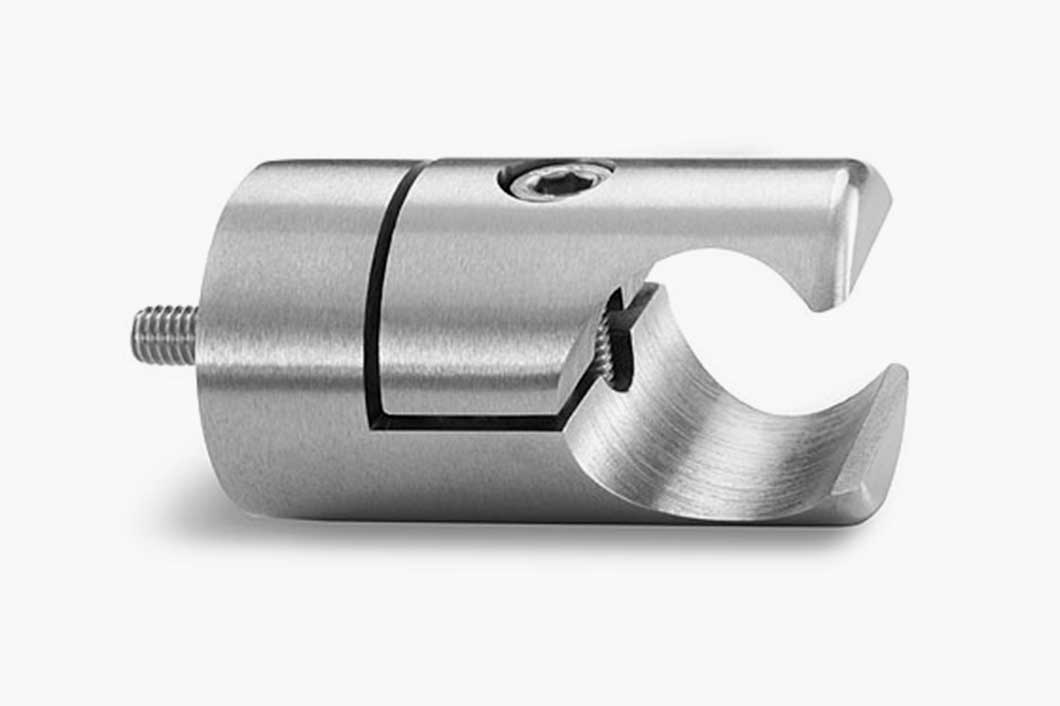 Profile bracket LR 27 for square tube, Stainless steel