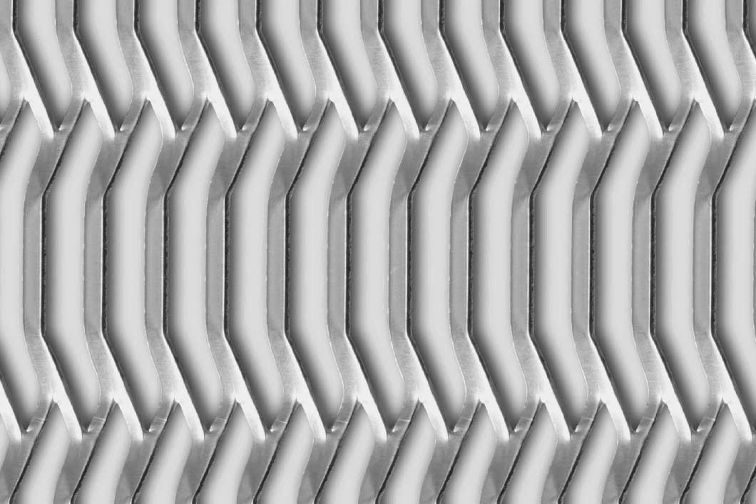 Armadillo 150x15x4, Expanded metal, Aluminium, 2 x 1000 x 2000 mm
