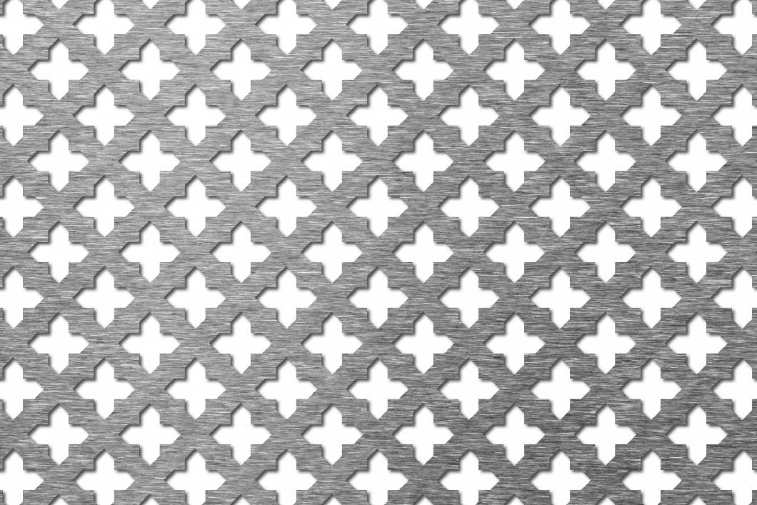 Cross 11, Perforated sheet, Aluminium, 1 x 1000 x 2000 mm