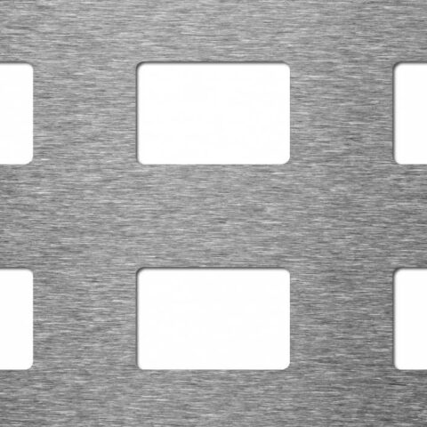 Rectangular, Perforated sheet, Aluminium, 2 x 1000 x 2000 mm - Image 1