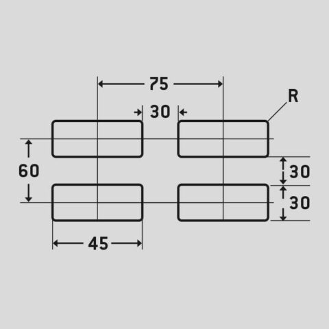 Rectangular, Perforated sheet, Aluminium, 2 x 1000 x 2000 mm - Image 2
