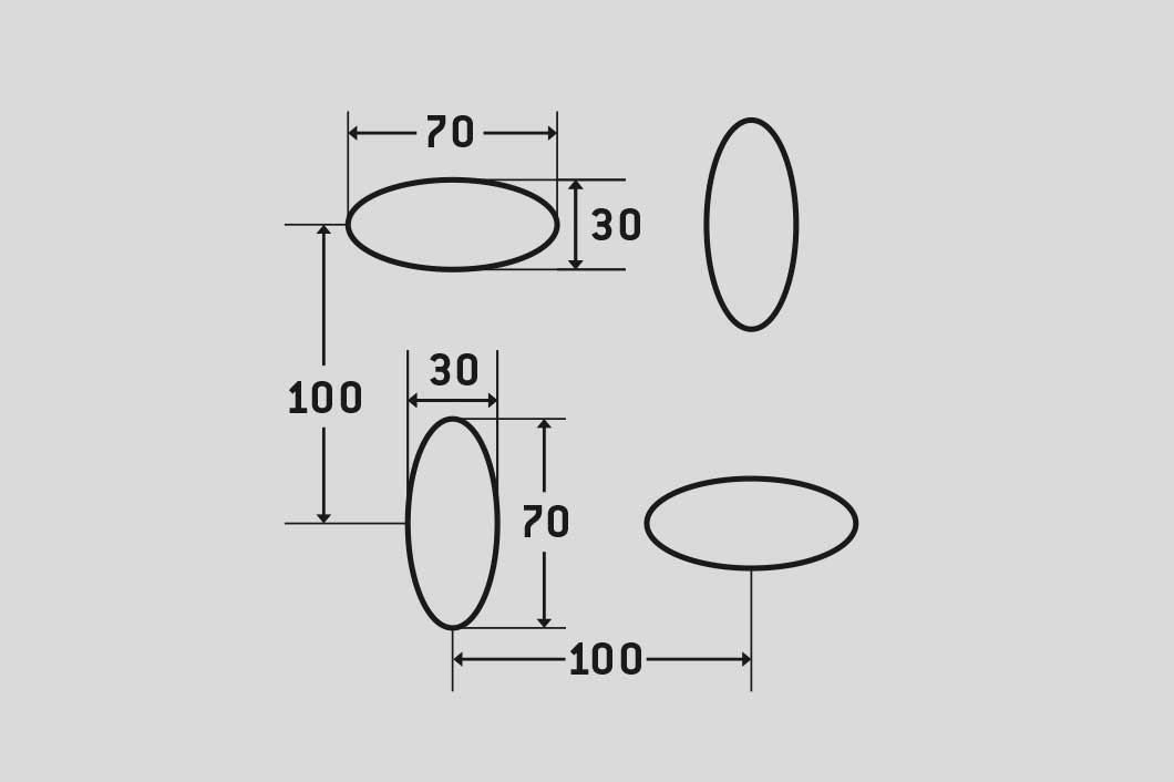 Ellipse EVH 30x70, Perforated sheet, Aluminium, 1 x 1000 x 2000 mm