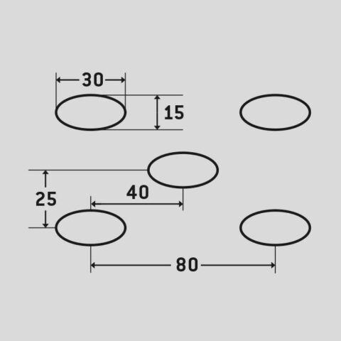 Ellipse EVL 15x30, Perforated sheet, Aluminium, 2 x 1000 x 2000 mm - Image 2