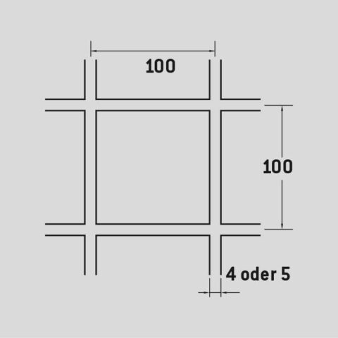 Welded mesh 100 x 100 mm, Mild Steel, 5 x 2000 x 3000 mm - Image 2