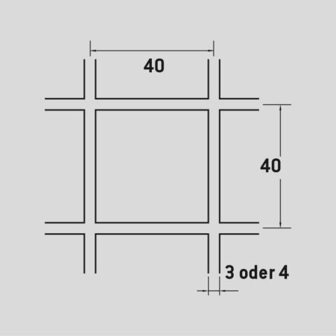 Welded mesh 40 x 40 mm, Stainless steel, 4 x 1000 x 2000 mm - Image 2