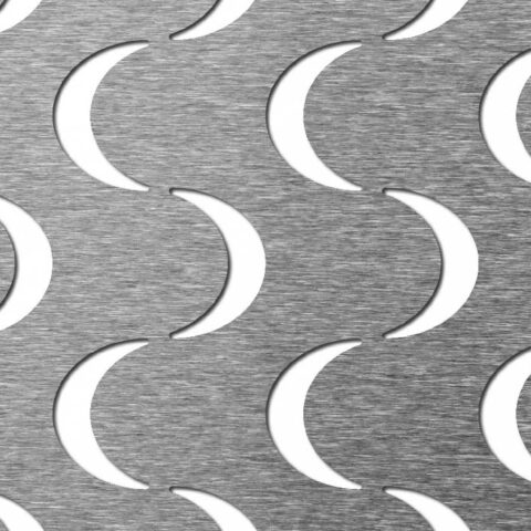 Halfmoon, Perforated sheet, Aluminium, 2 x 1000 x 2000 mm - Image 1