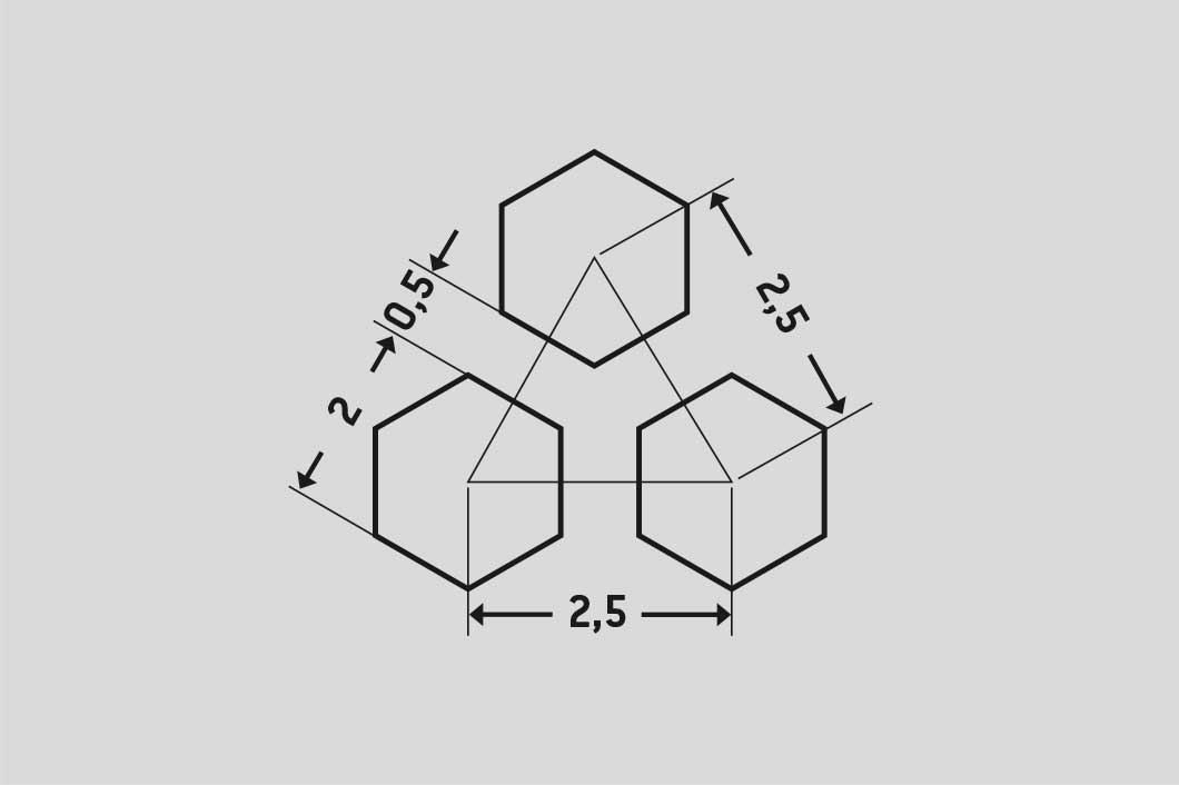 H2 T2,5, Perforated sheet, Mild Steel, 1 x 1000 x 2000 mm