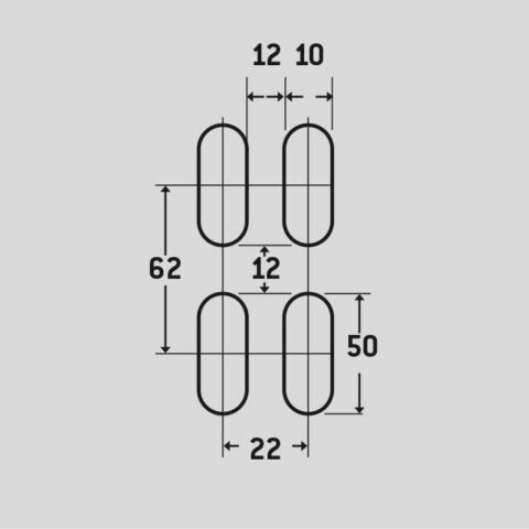 LR10x50 U22x62, Perforated sheet, Aluminium, 3 x 1000 x 2000 mm - Image 2