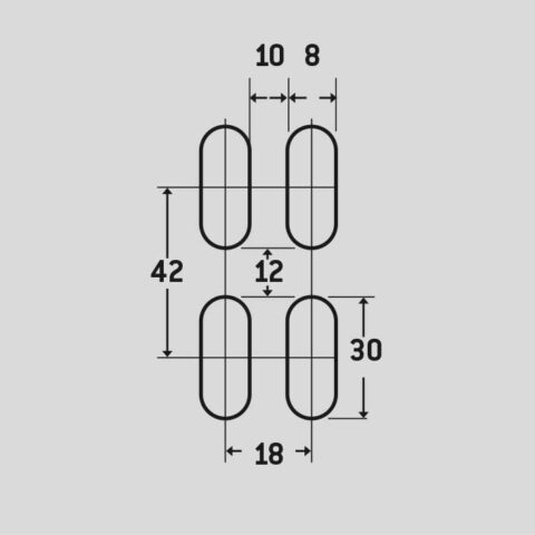 LR8x30 U18x42, Perforated sheet, Aluminium, 2 x 1500 x 3000 mm - Image 2