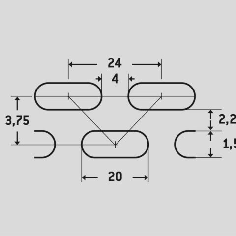 LR 1,5x20 Z3,75x24, Perforated sheet, Mild Steel, 1 x 1000 x 2000 mm - Image 2