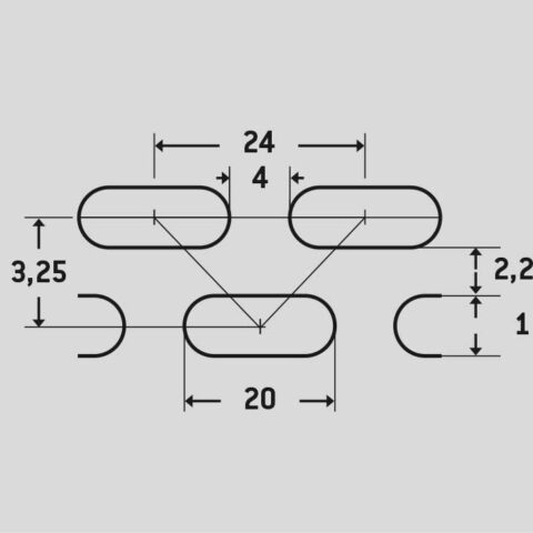 LR 1x20 Z3,25x24, Perforated sheet, Mild Steel, 1 x 1000 x 2000 mm - Image 2