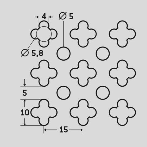 No. 153, Perforated sheet, Brass, 1 x 1000 x 2000 mm - Image 2