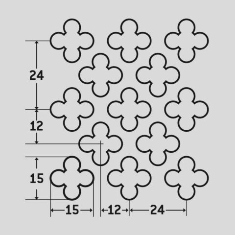 No. 154, Perforated sheet, Aluminium, 2 x 1000 x 2000 mm - Image 2