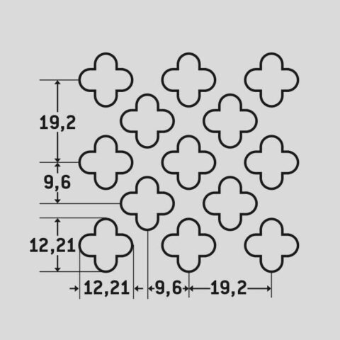 No. 155, Perforated sheet, Mild Steel, 1.5 x 1000 x 2000 mm - Image 2