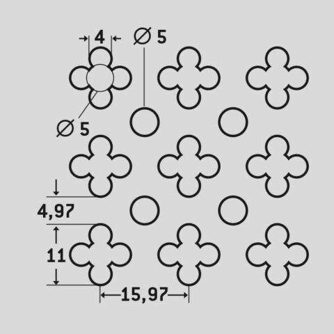 No. 156, Perforated sheet, Mild Steel, 1.5 x 1000 x 2000 mm - Image 2