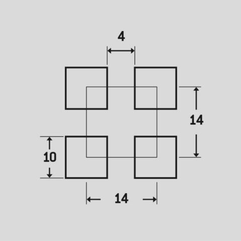C10 U14, Perforated sheet, Mild Steel, 2 x 1000 x 2000 mm - Image 2
