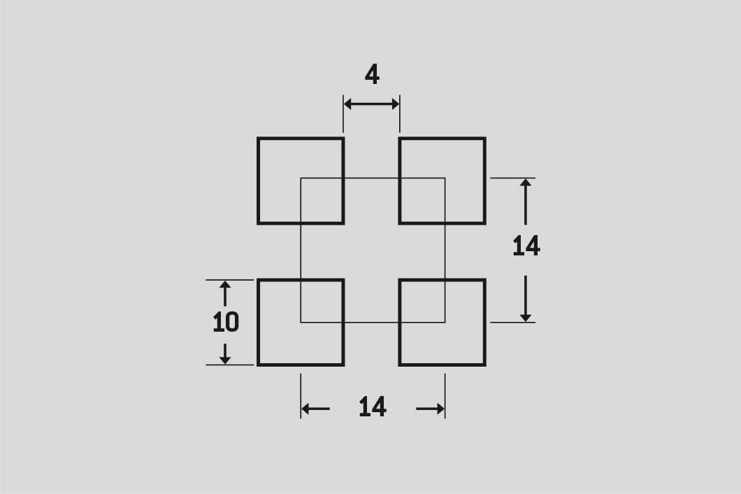 C10 U14, Perforated sheet, Mild Steel, 2 x 1000 x 2000 mm