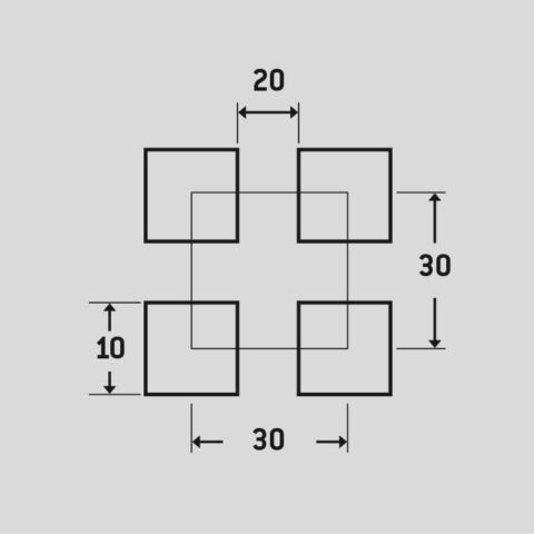 C10 U30, Perforated sheet, Stainless steel, 1.5 x 1500 x 3000 mm - Image 2