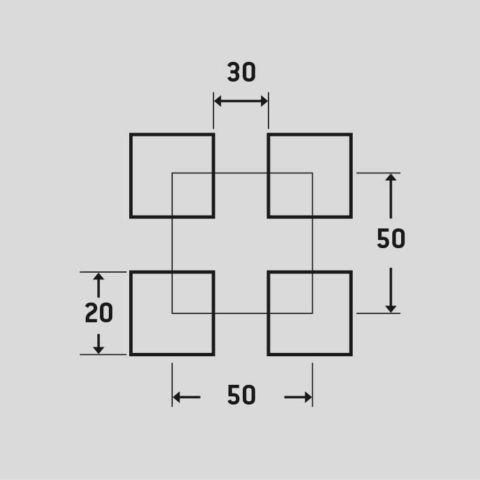 C20 U50, Perforated sheet, Aluminium, 2 x 1000 x 2000 mm - Image 2