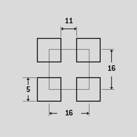 C5 U16, Perforated sheet, Stainless steel, 1.5 x 1000 x 2000 mm - Image 2