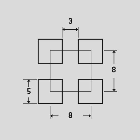 C5 U8, Perforated sheet, Aluminium, 2 x 1000 x 2000 mm - Image 2