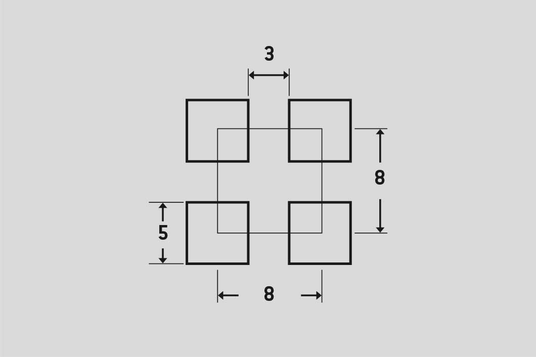 C5 U8, Perforated sheet, Aluminium, 2 x 1000 x 2000 mm