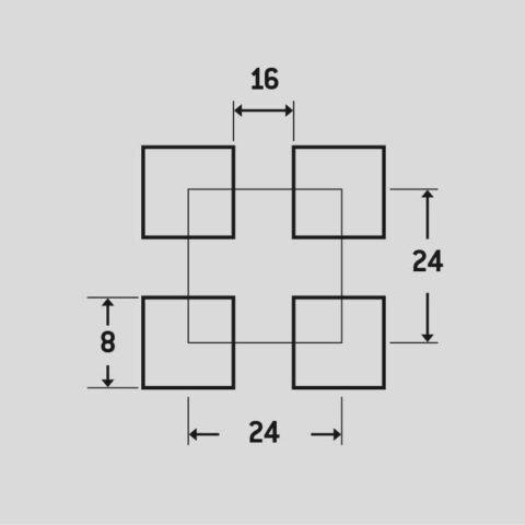 C8 U24, Perforated sheet, pre galvanised steel, 1.5 x 1000 x 2000 mm - Image 2