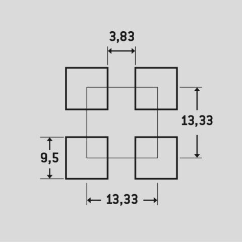 C9,5 U13,33, Perforated sheet, pre galvanised steel, 1 x 1000 x 2000 mm - Image 2
