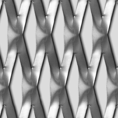 Rhomb 110x30x11, Expanded metal, Aluminium, 2 x 1000 x 2000 mm - Image 1