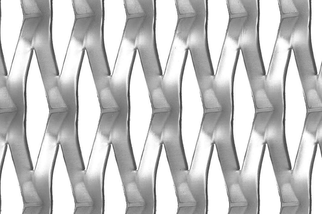 Rhomb 110x30x11, Expanded metal, Aluminium, 2 x 1000 x 2000 mm