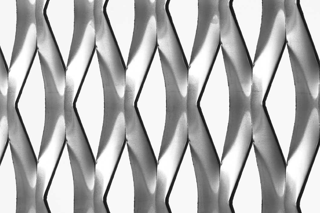 Rhomb 110x52x24, Expanded metal, Aluminium, 2 x 1000 x 2000 mm