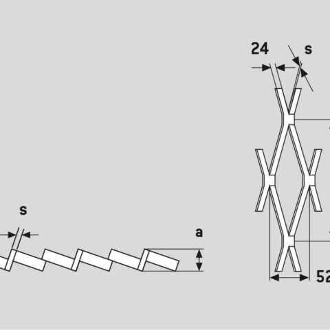 Rhomb 110x52x24, Expanded metal, Aluminium, 1.5 x 1500 x 3000 mm - Image 5