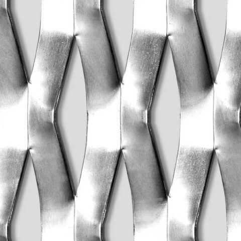 Rhomb 115x48x18, Expanded metal, Aluminium, 2 x 1500 x 3000 mm - Image 1