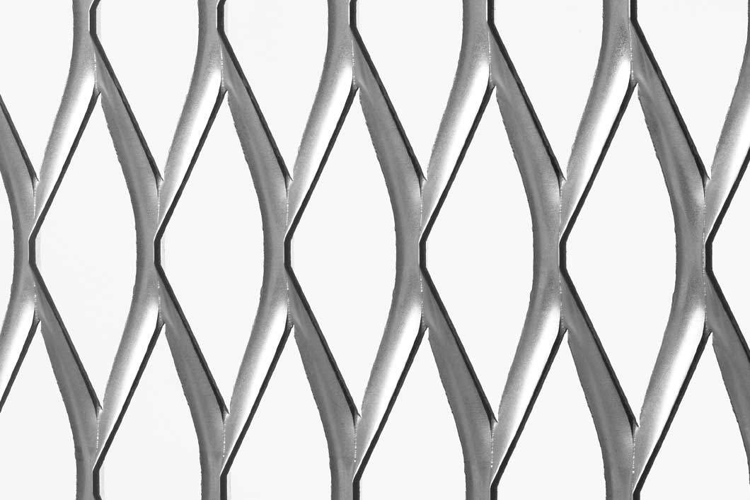 Rhomb 115x48x18, Expanded metal, Aluminium, 2 x 1500 x 3000 mm