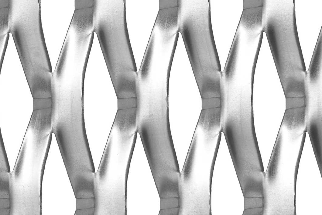 Rhomb 115x48x18, Expanded metal, Aluminium, 2 x 1500 x 3000 mm