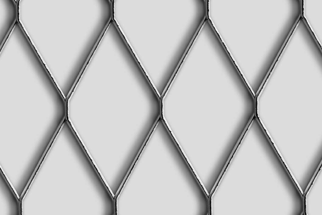 Rhomb 115x55x3, Expanded metal, Mild Steel, 3 x 1500 x 2000 mm