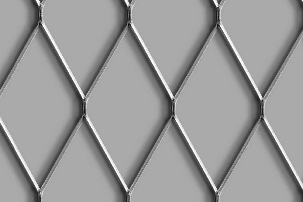 Rhomb 115x55x3, Expanded metal, Mild Steel, 3 x 1500 x 2000 mm