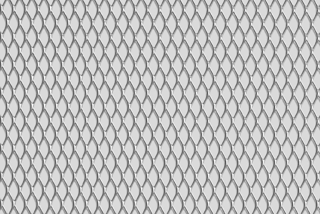 Rhomb 16x7x1, Expanded metal, Mild Steel, 1 x 1000 x 2000 mm