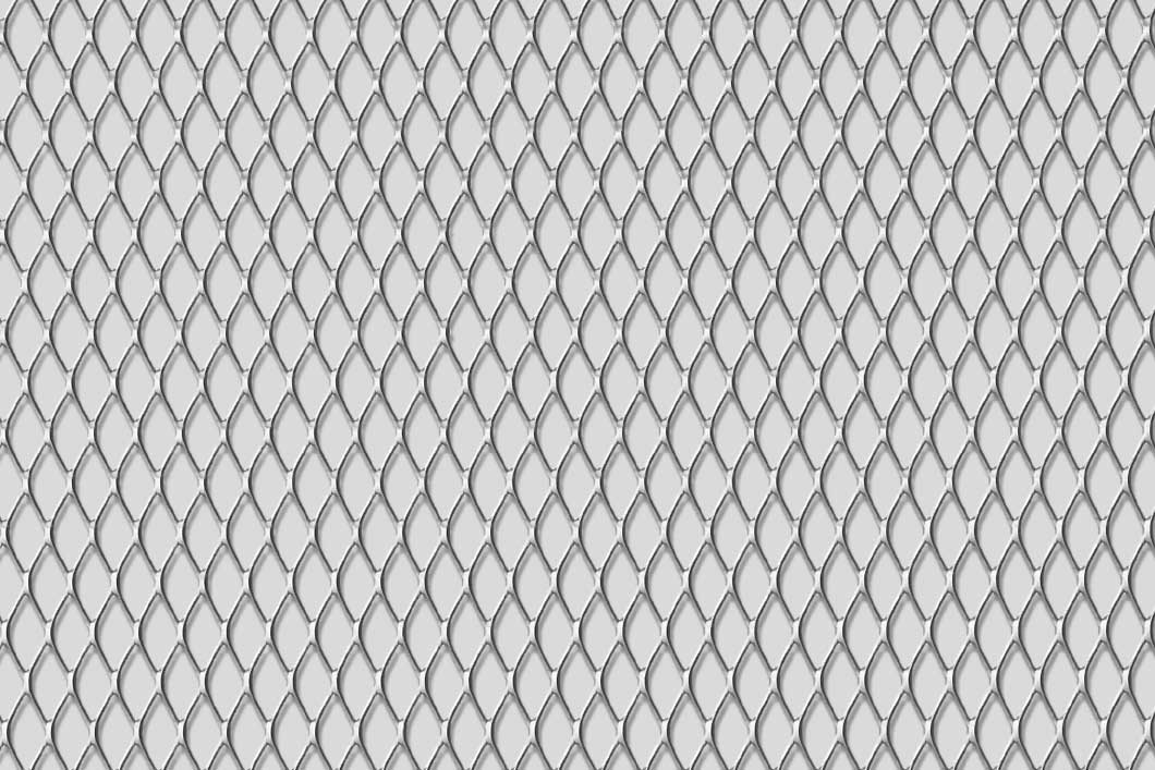 Rhomb 16x7x1, Expanded metal, Mild Steel, 1 x 1000 x 2000 mm