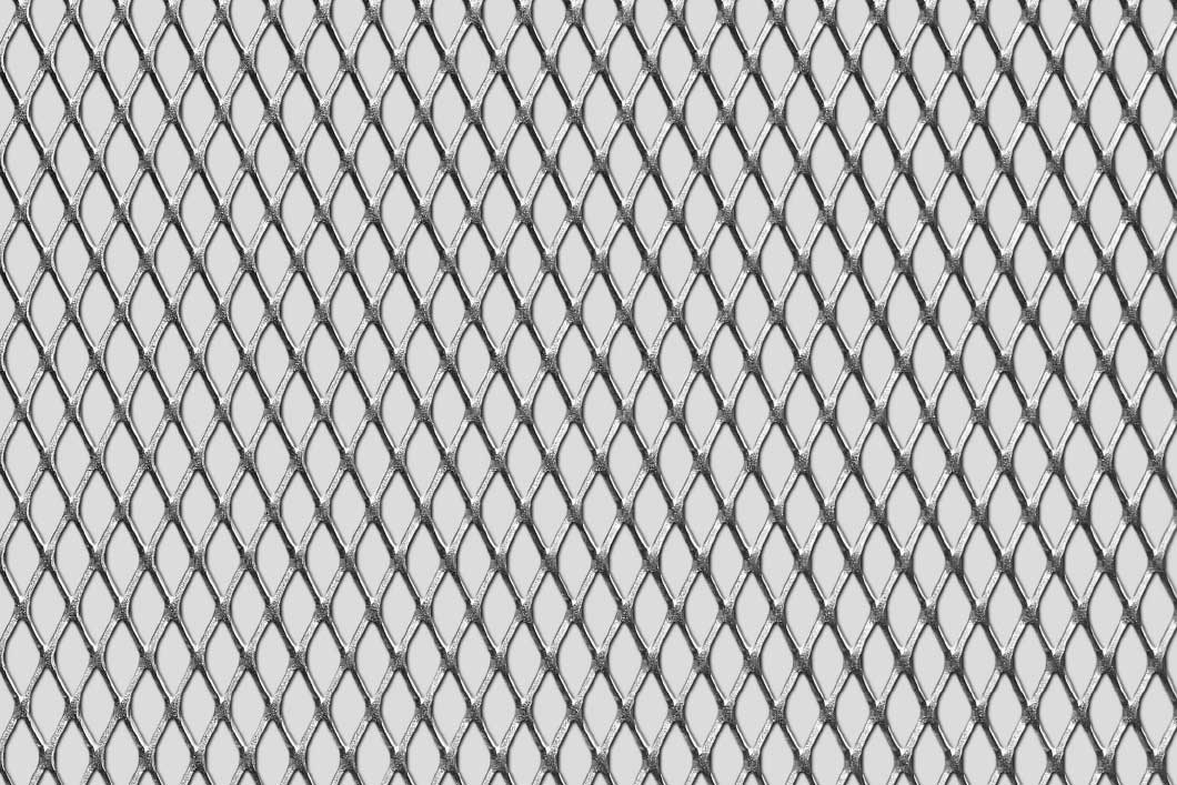 Rhomb 16x8x1,5, Expanded metal, Mild Steel, 1.5 x 1250 x 2500 mm