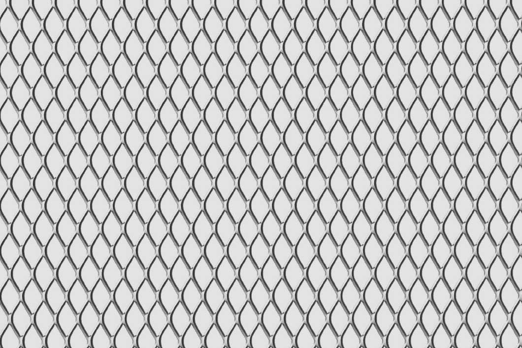 Rhomb 16x8x1,5, Expanded metal, Mild Steel, 1.5 x 1250 x 2500 mm