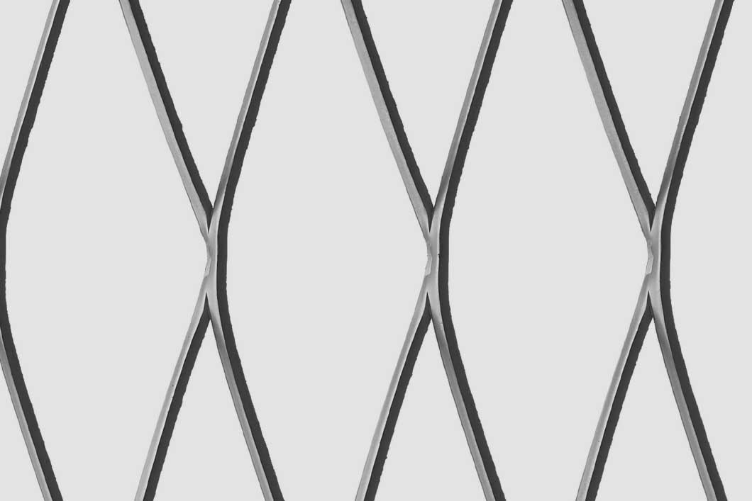 Rhomb 200x55x6, Expanded metal, Mild Steel, 3 x 1000 x 2000 mm