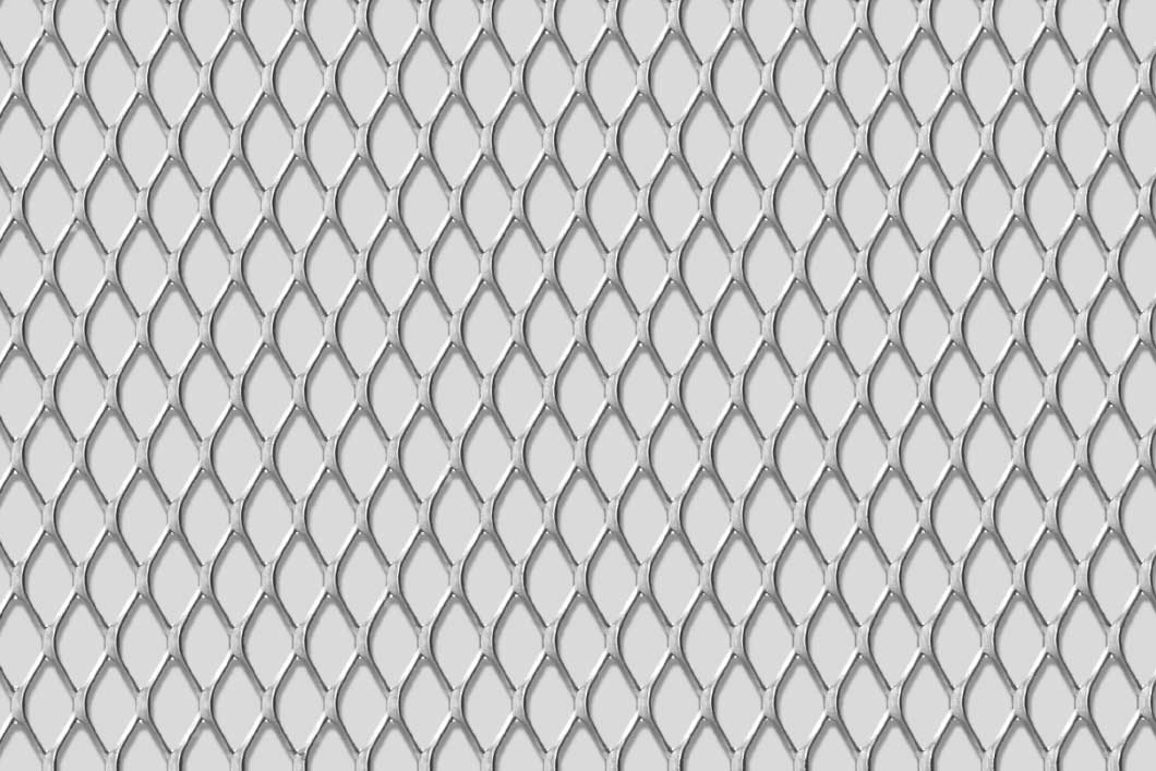 Rhomb 20x10x1,5, Expanded metal, Aluminium, 1 x 1000 x 2000 mm