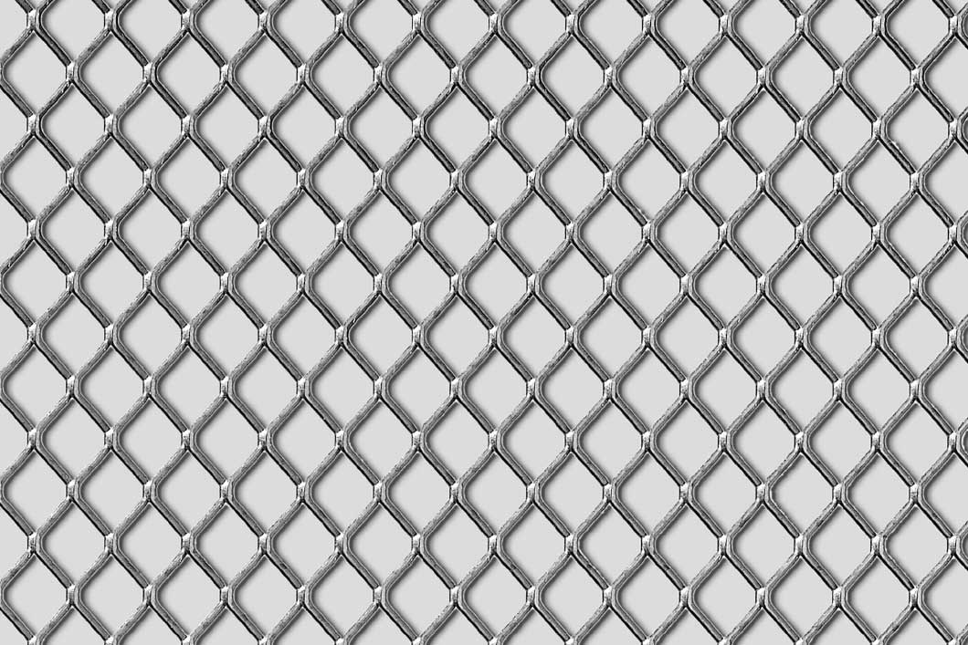 Rhomb 20x15x1,5, Expanded metal, pre galvanised steel, 1.5 x 1000 x 2000 mm