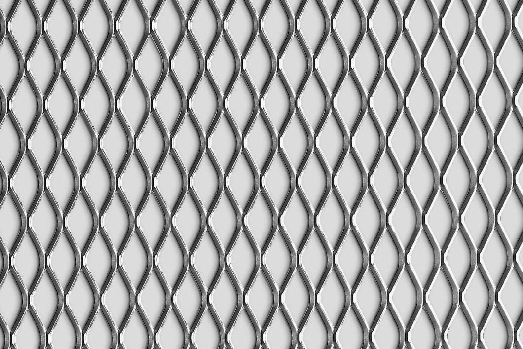 Rhomb 28x13x2, Expanded metal, Mild Steel, 2 x 1500 x 3000 mm
