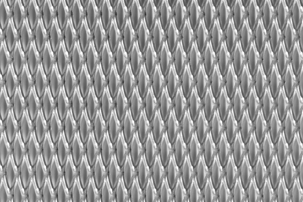 Rhomb 28x9x2,5, Expanded metal, Mild Steel, 1 x 1000 x 2000 mm