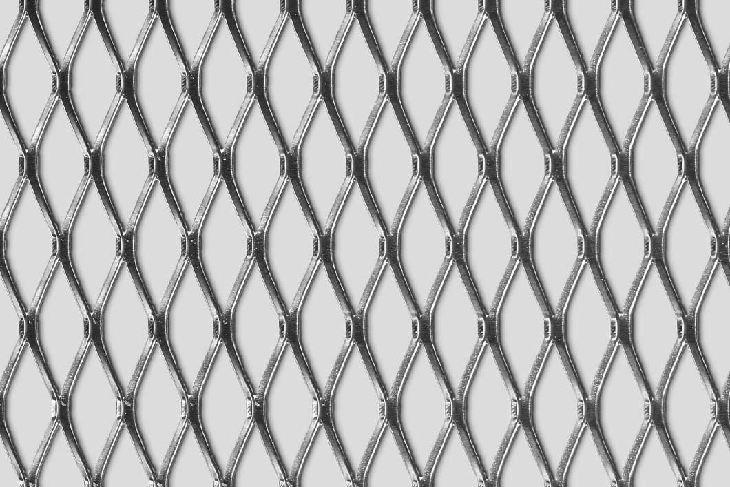Rhomb 40x17x2,5, Expanded metal, Mild Steel, 2 x 1000 x 2000 mm