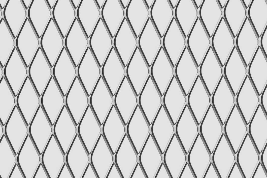 Rhomb 40x17x2,5, Expanded metal, Mild Steel, 2 x 1000 x 2000 mm